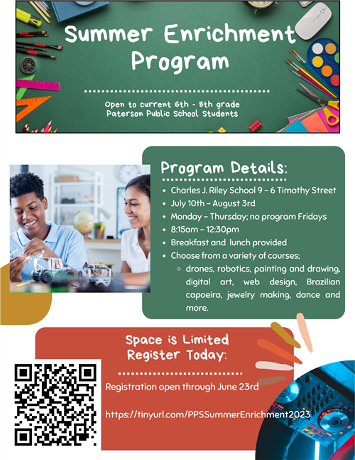 Summer Enrichment Program. Use the download PDF link above for full details